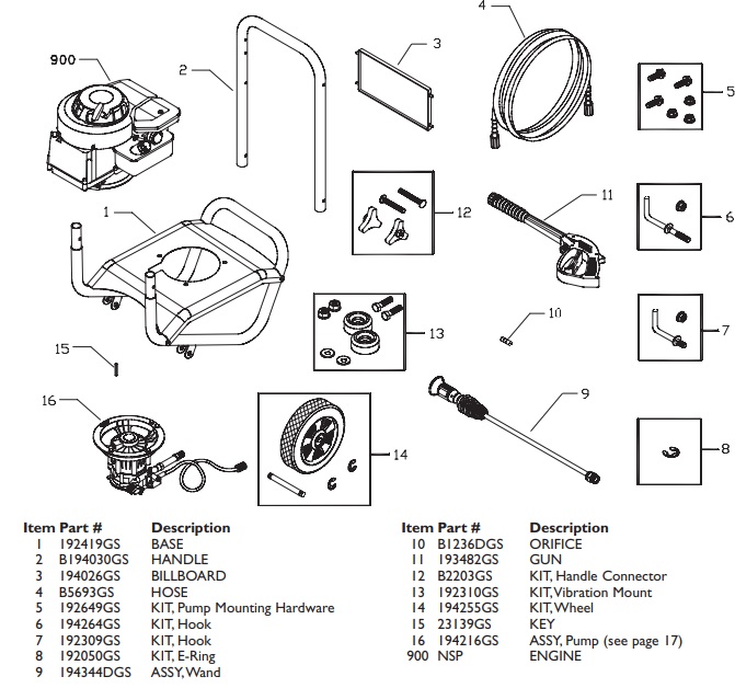 Speed Clean 2000 psi pressure washer model 020211-02 replacement parts, pump breakdown, repair kits, owners manual and upgrade pump